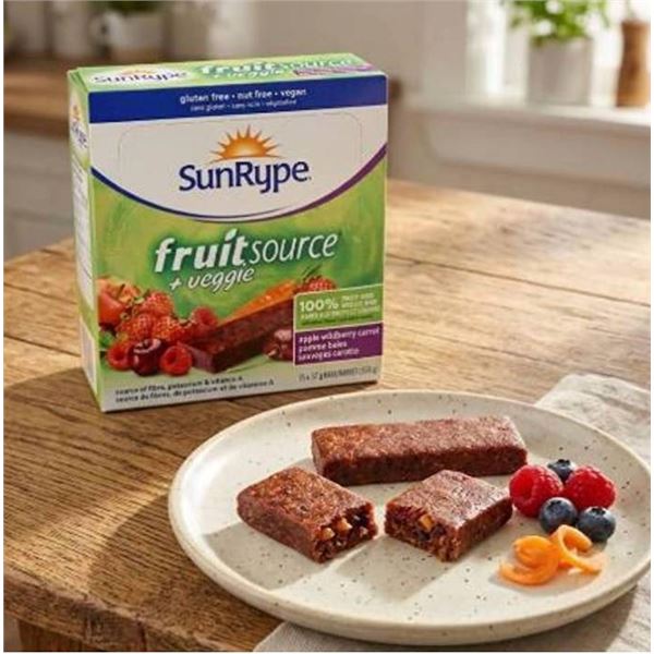 SunRype FruitSource+Veggie Bars 15 Pack