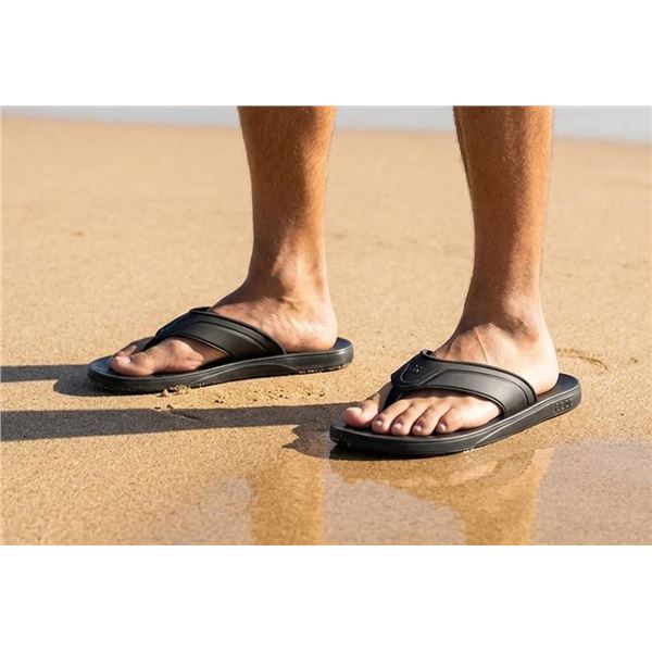Bench Men's Black Flip Flop Sandals Size 9