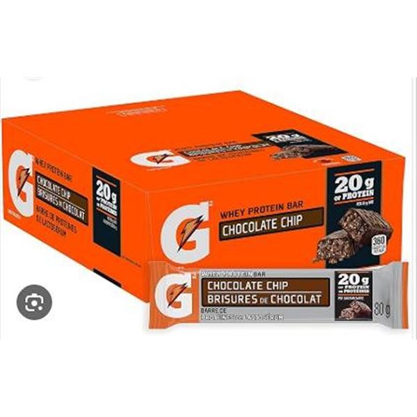 Gatorade Chocolate Chip Whey Protein Bars 12 Pack