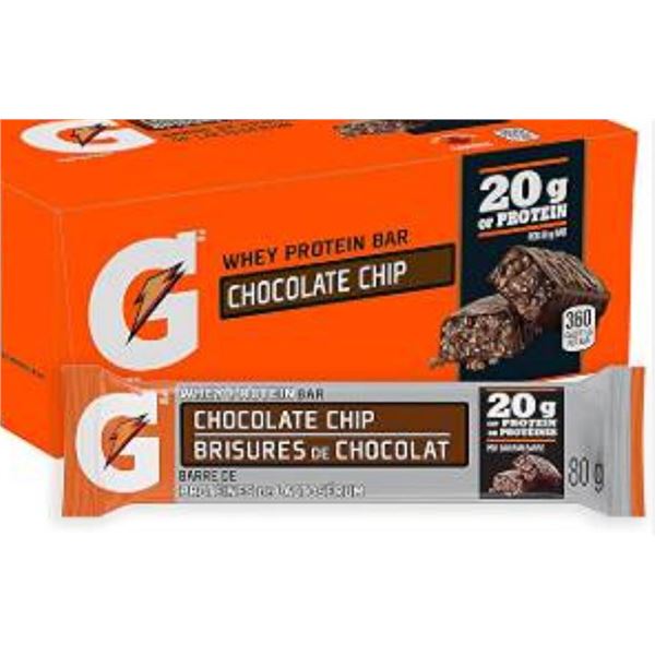 Gatorade Whey Protein Bar Chocolate Chip 12ct x 80g