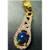 Image 3 : $200, SILVER(1.54g), BLACK OPAL (ENHANCED)  (0.45ct), CZ (0.25ct) PENDANT, retail value $200