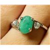 Image 1 : $200, SILVER(2.44g),  EMERALD (1.5ct) RING, retail value $200