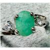 Image 2 : $200, SILVER(2.44g),  EMERALD (1.5ct) RING, retail value $200
