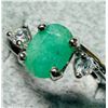 Image 3 : $200, SILVER(2.44g),  EMERALD (1.5ct) RING, retail value $200