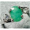 Image 4 : $200, SILVER(2.44g),  EMERALD (1.5ct) RING, retail value $200