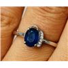 Image 1 : $200, SILVER(2.7g),  SAPPHIRE (1ct) RING, retail value $200