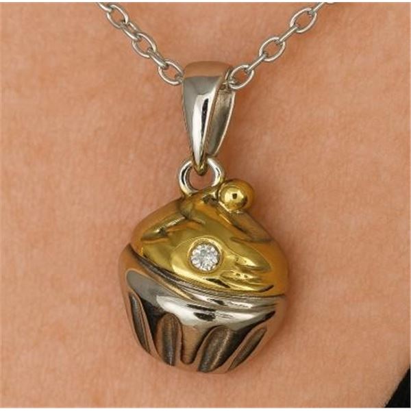 $70, SILVER(4.7g), GENUINE DIAMOND (0.01ct) NECKLACE 16-18", retail value $70