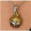 Image 1 : $70, SILVER(4.7g), GENUINE DIAMOND (0.01ct) NECKLACE 16-18", retail value $70