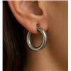 Image 1 : $50, SILVER(2.75g),  HOOP 20MM EARRING, retail value $50