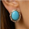 Image 1 : $240, SILVER(3.85g),  SLEEPING BEAUTY ARIZONA TURQUOISE EARRING, retail value $240