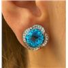 Image 1 : $300, SILVER(4.31g), SWISS BLUE TOPAZ (3.5ct) EARRING, retail value $300
