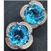 Image 2 : $300, SILVER(4.31g), SWISS BLUE TOPAZ (3.5ct) EARRING, retail value $300