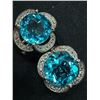 Image 5 : $300, SILVER(4.31g), SWISS BLUE TOPAZ (3.5ct) EARRING, retail value $300