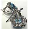 Image 6 : $300, SILVER(4.31g), SWISS BLUE TOPAZ (3.5ct) EARRING, retail value $300