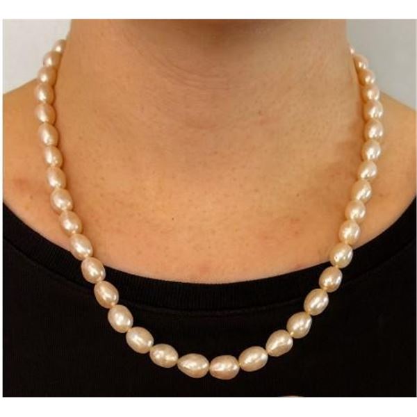 $200, SILVER FRESH WATER PEARL NECKALCE 16", retail value $200