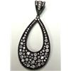Image 4 : $200, SILVER(7.5g),  BLACK RHODIUM CZ PENDANT, retail value $200
