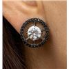 Image 1 : $160, SILVER(3.1g),  WHITE ZIRCON (1ct), BLACK ONYX  (0.25ct) EARRING, retail value $160
