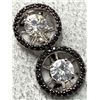 Image 3 : $160, SILVER(3.1g),  WHITE ZIRCON (1ct), BLACK ONYX  (0.25ct) EARRING, retail value $160