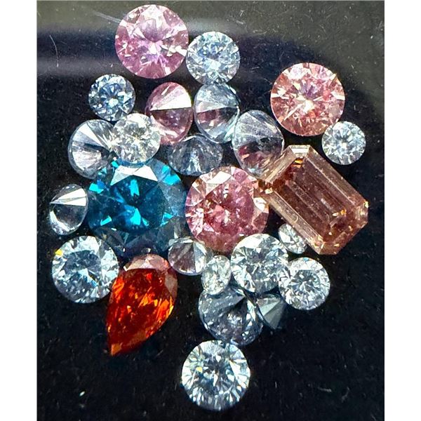 $600,  LAB COLOR DIAMOND (APP 1ct)ASSORTED SIZE, retail value $600