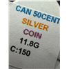 Image 3 : ., SILVER(11.8g),  CANADA 50CENT COIN, retail value .