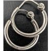 Image 3 : $25, SILVER SMALL HOOP EARRING, retail value $25