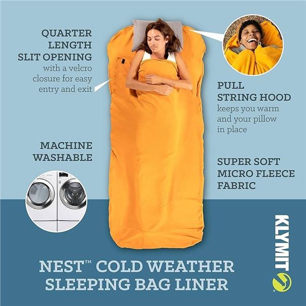 Klymit Nest XL Microfleece Sleeping Bag Liner