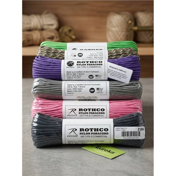 Rothco Nylon Paracord Bundle - 5 Colors