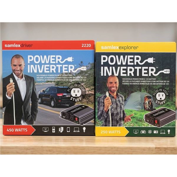 Lot of 2 Samlex Power Inverters. One 450W and One 250W