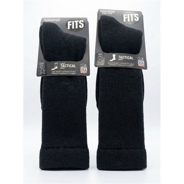 FITS Tactical Boot Socks XXL 2-Pack