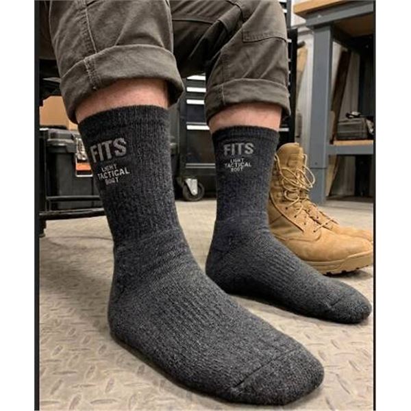 Two Pairs FITS Light Tactical Boot Socks XL