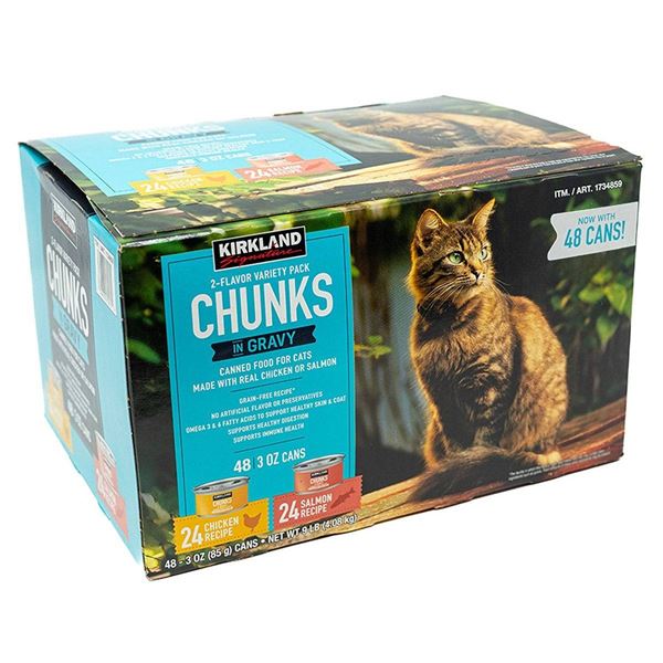 Kirkland Cat Food Chunks 48 Cans