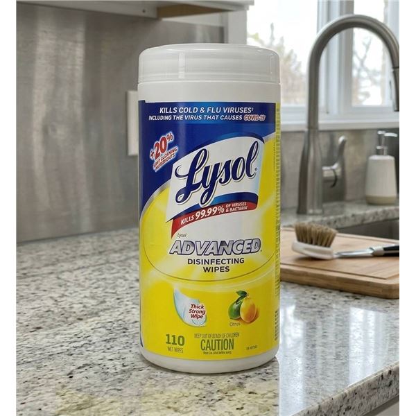 lot of 4 - Lysol Advanced Disinfecting Wipes