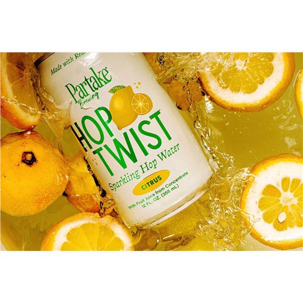 Lot of 6 Boxes - Partake Hop Twist Sparkling Hop Water, Each box contains 4 x 355mL
