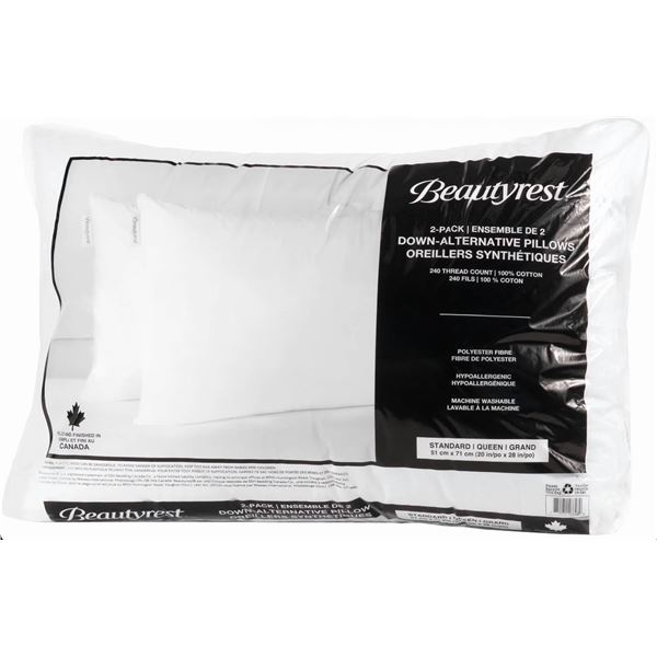 Beautyrest 2-count down alternative pillows