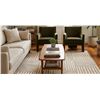 Image 1 : Riviera Beige and White Waashable Area Rug 5'x7'