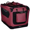 Image 1 : Amazon Basics 36 Inch Red Soft Pet Crate