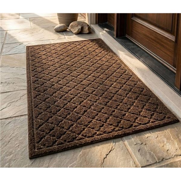 Brown Patterned Entrance Floor Mat