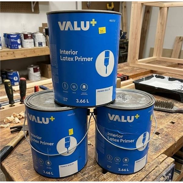 3 x 3.66L VALU+ Interior Latex Primer