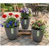 Image 1 : 3 gray plastic planters, 12 in