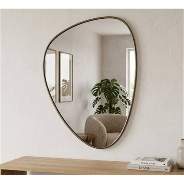 Mid-Century Mirror, 18" x 27.5", Black