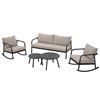 Image 1 : Allen + Roth Zuri Conversation Set, 5 Pc