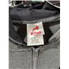 Image 4 : King Athletics Gray Zip-Up Hoodie, Large