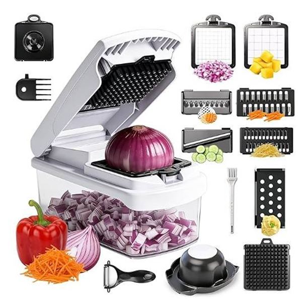 Mu Vegetable Chopper and Slicer, 11 pcs