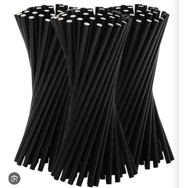 Table Accents 500 Black Paper Straws