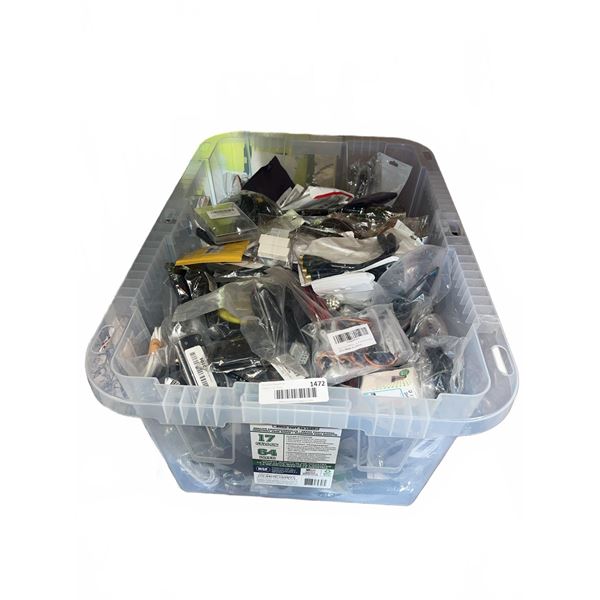 Bin of Electronic and Hardware Components