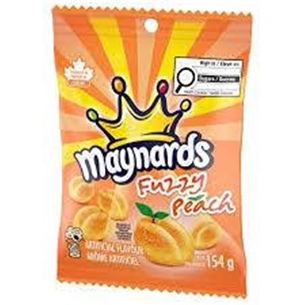 Maynards Fuzzy Peach Candy 12 x 185g