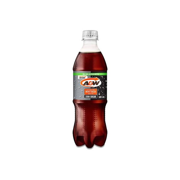 A&W Root Beer Zero Sugar 24 x 500ml