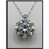 Image 1 : $7560 - 20CT Moissanite Pendant & Chain Set with appraisal