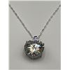 Image 2 : $7560 - 20CT Moissanite Pendant & Chain Set with appraisal