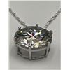 Image 3 : $7560 - 20CT Moissanite Pendant & Chain Set with appraisal